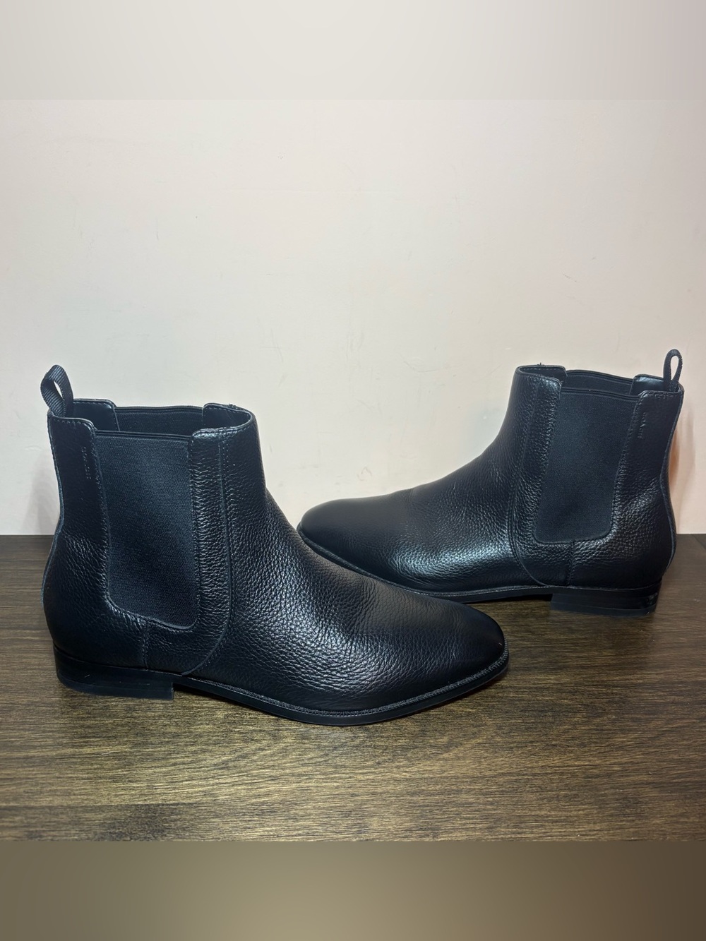 Coach Graham Chelsea Boots Black Pebble Leather Men’s 8.5 D